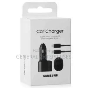 Samsung Super Fast Dual Car Charger (45w+15w).