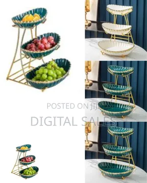 Oval Serving Stand With Bowls