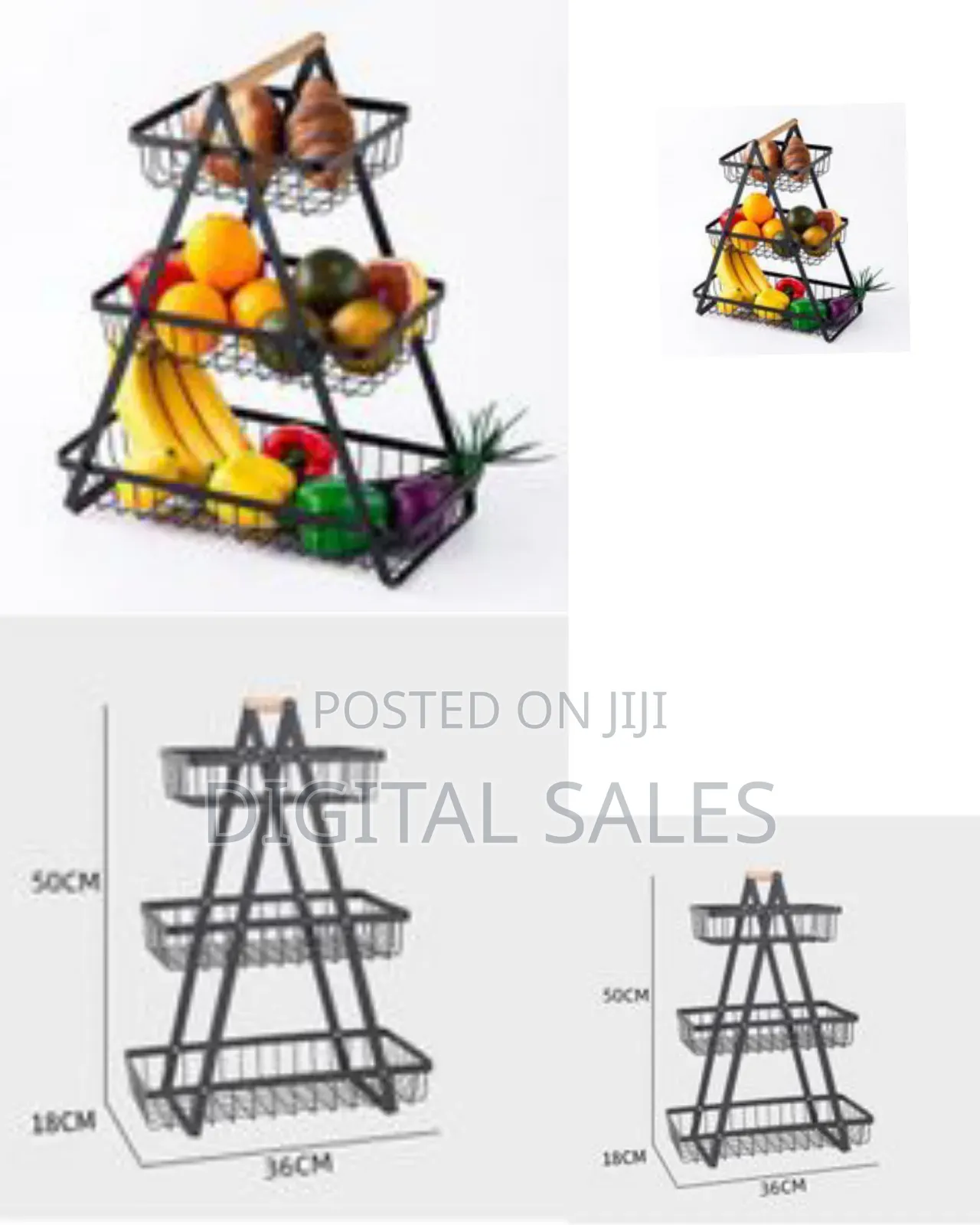 3-tier Countertop Storage Basket