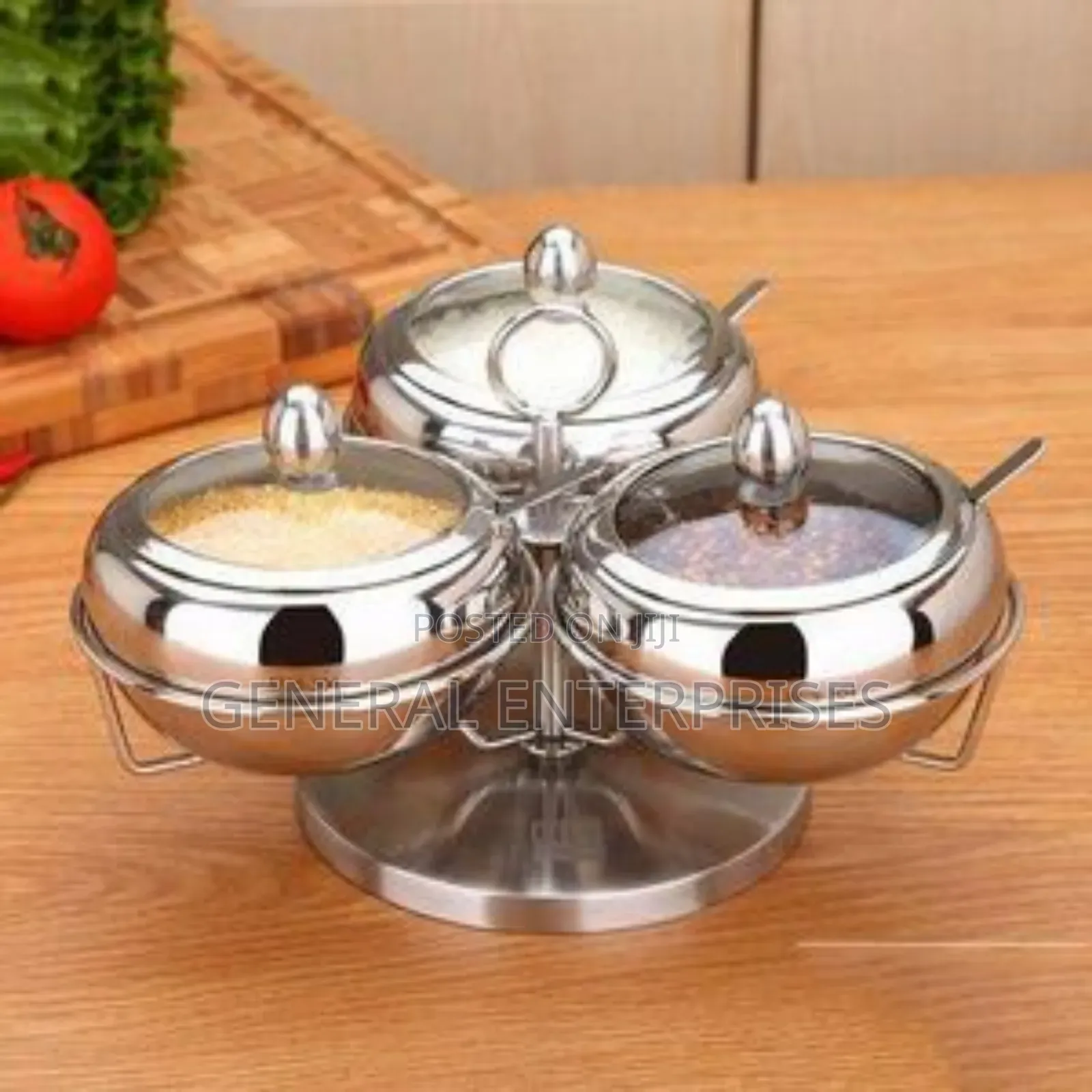 Multi-Functional Stainless Steel Seasoning Container Set.