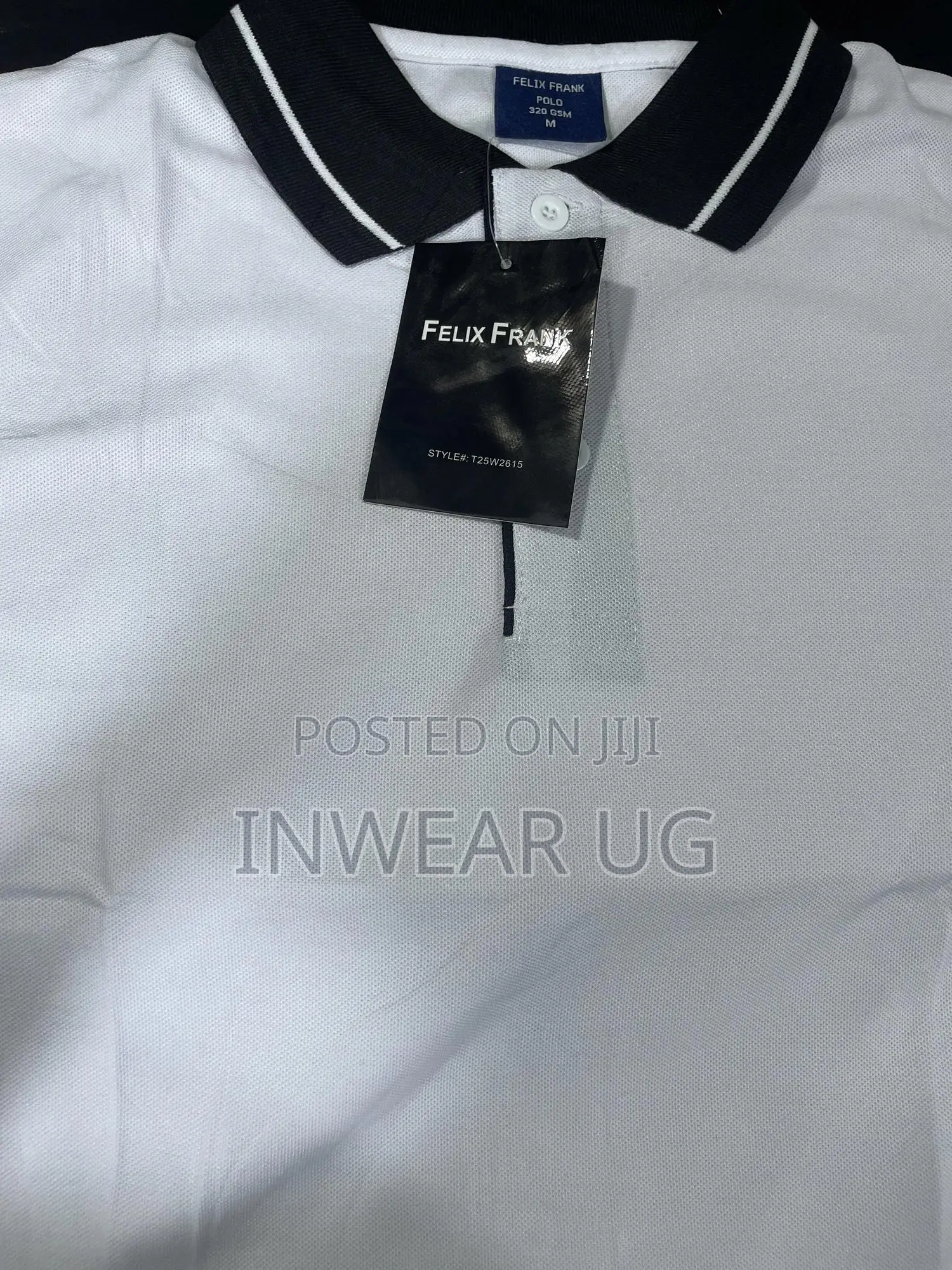 White Collared Tshirts With Black Collar
