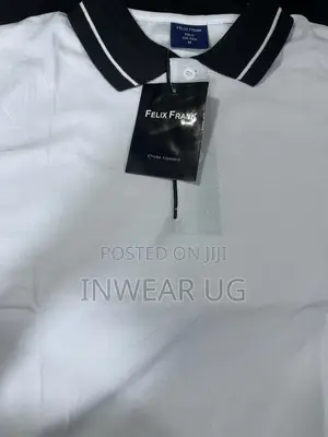 White Collared Tshirts With Black Collar