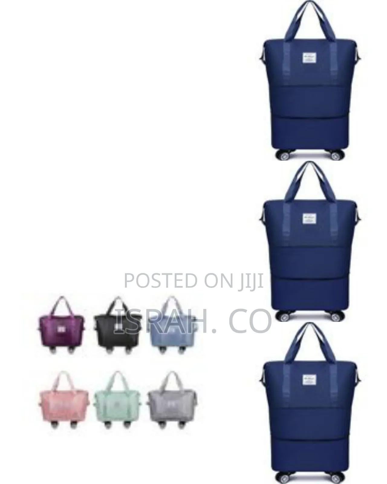 Versatile Expandable Rolling Tote Bag - Multicolor