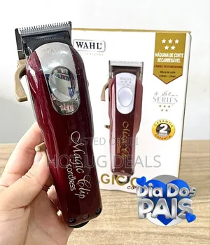 Wahl Cordless Professional 5 Star Cordless Magic Clip Hair Clipper-Red
