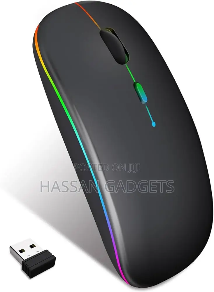 Bluetooth Wireless Mouse Rechargeable Led Lights Mouse