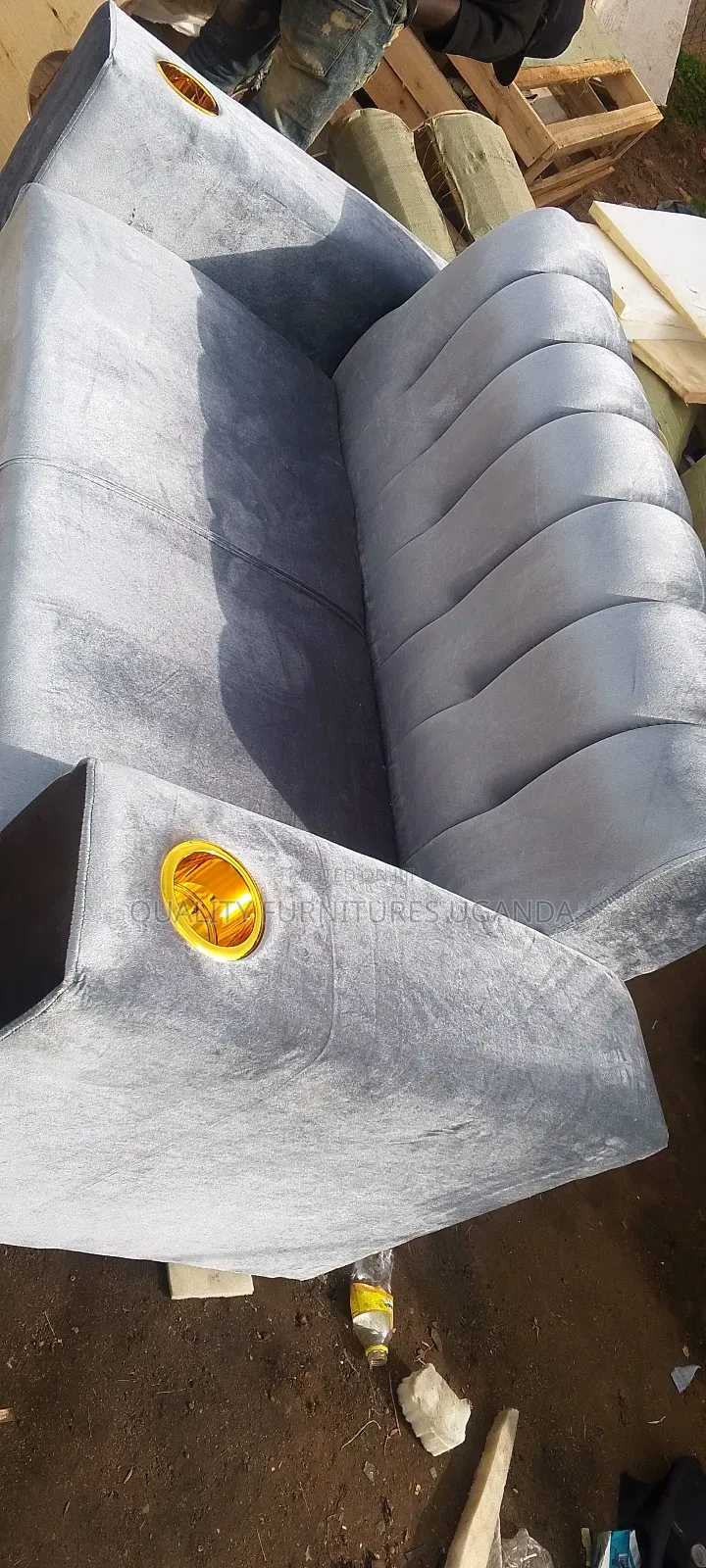Luxury Gray Cupholders 2 Seater