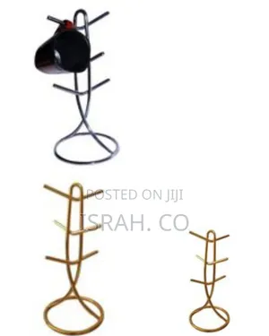 6 Cup Stand Holder Storage Organizer Rack,