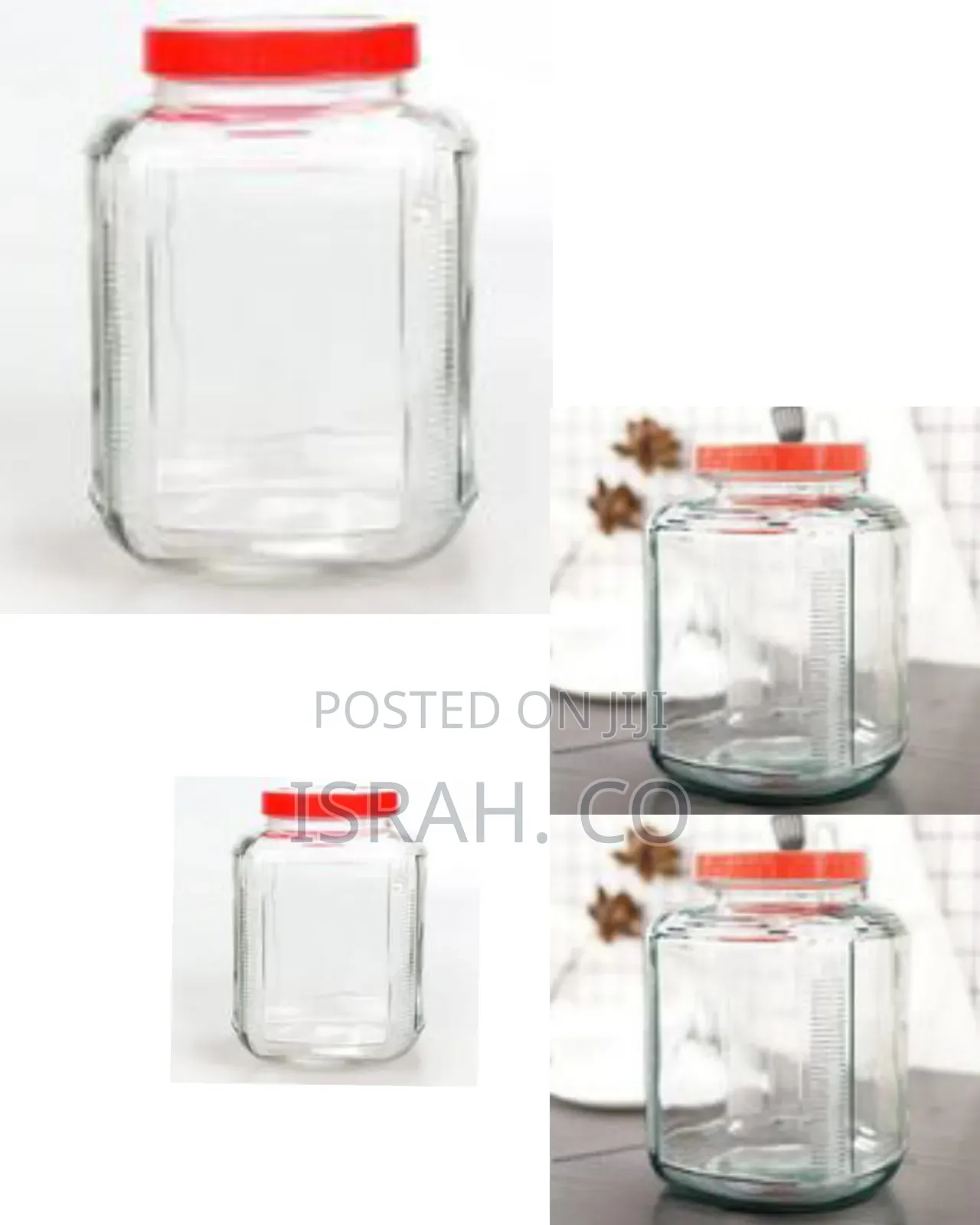 Bon Appetit 4.5l Square Glass Cereal Cookies Storage Jar