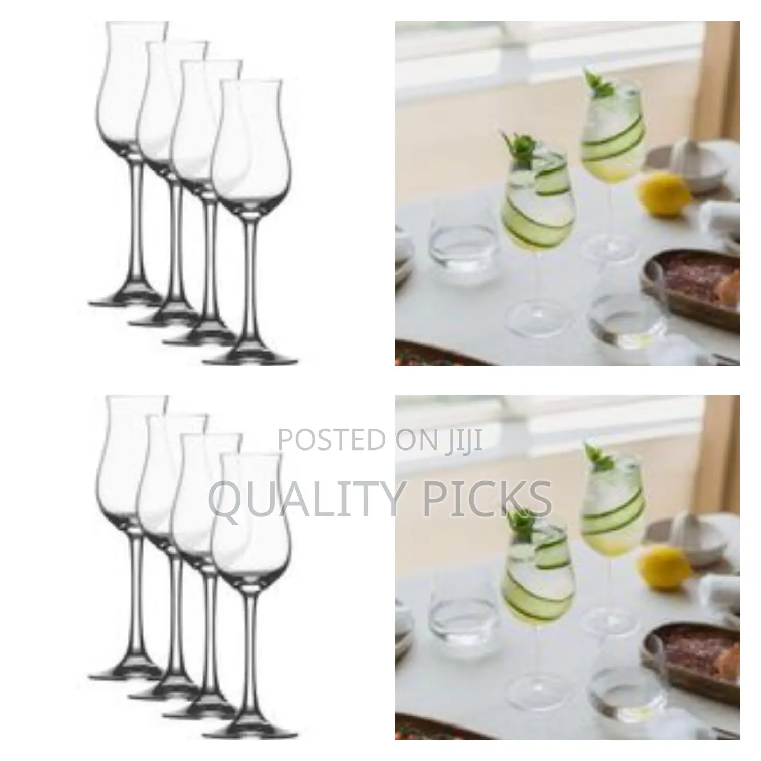 6 Pieces of Champagne Flutes Crystal