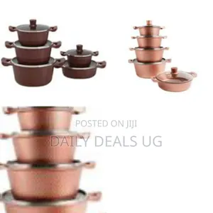 Set of Non-Stick, Granite -Coated Aluminum Cookware