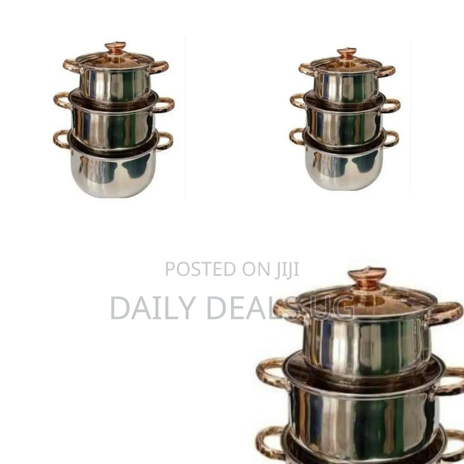 Stainless Steel Cookware Set of 3 Piece