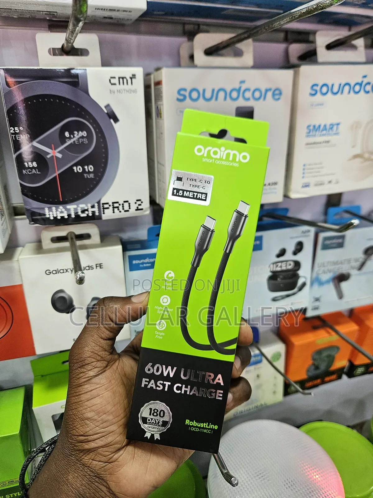 Oraimo Type-C to Type-C Cable 60w 1.5m