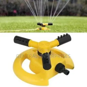 360-Degree Rotating Garden Lawn Sprinkler Made of Durable Plastic.