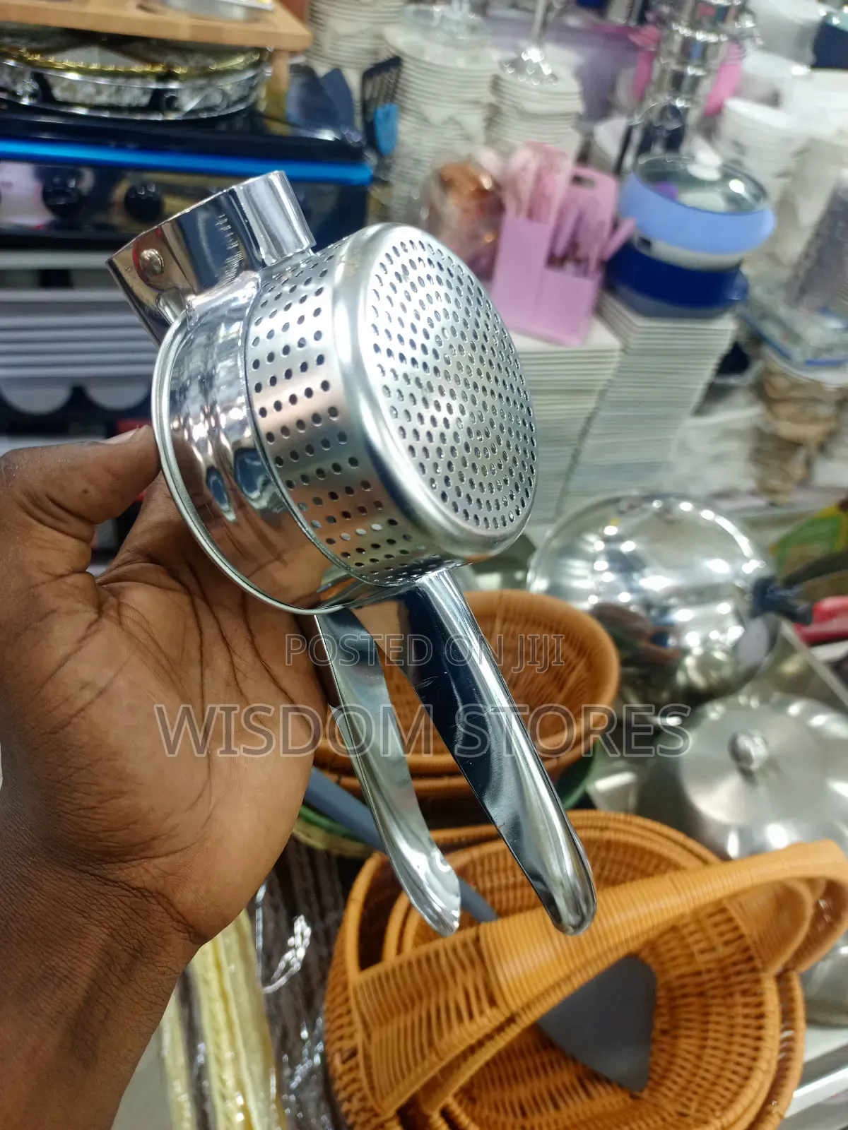 Stainless Steel Potato Ricer.