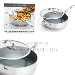Pro Stainless Steel 5-Quart Pan With Lid.