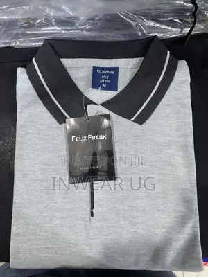 Gray Tshirts With Black Collars