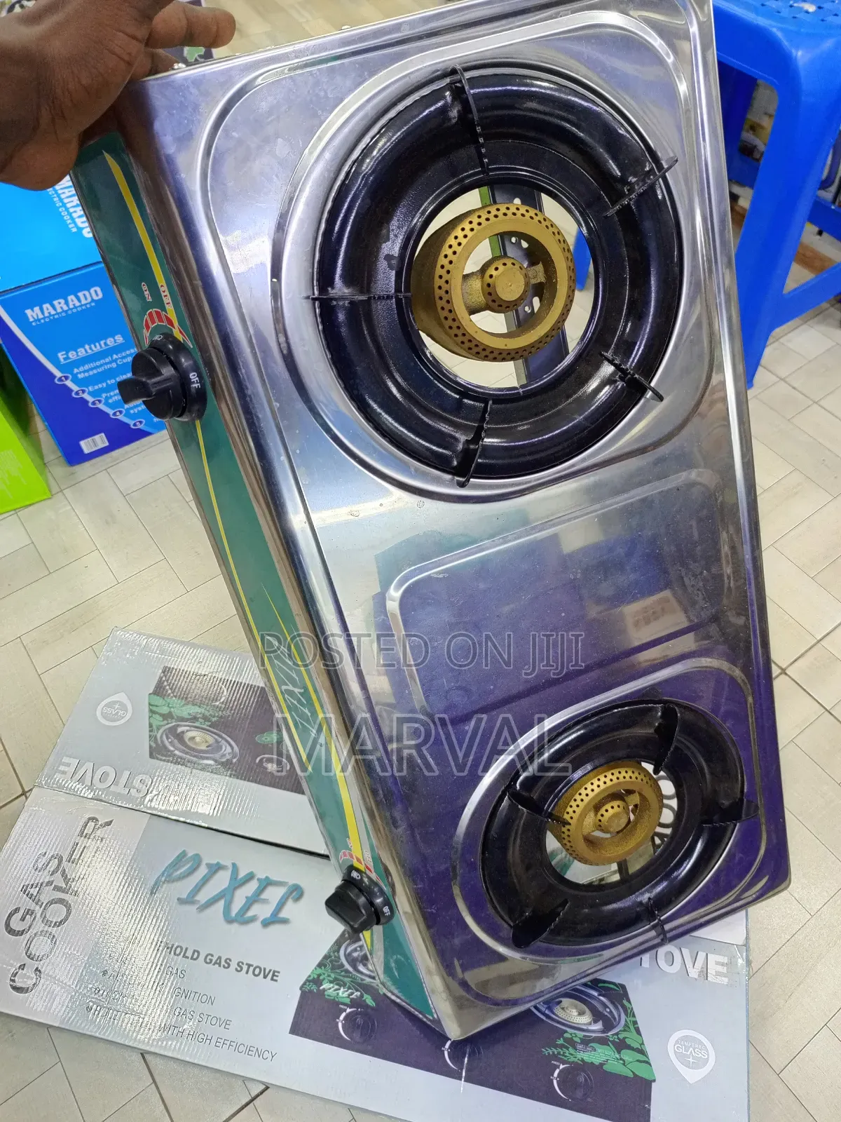 Pixel Double-Burner Gas Stove