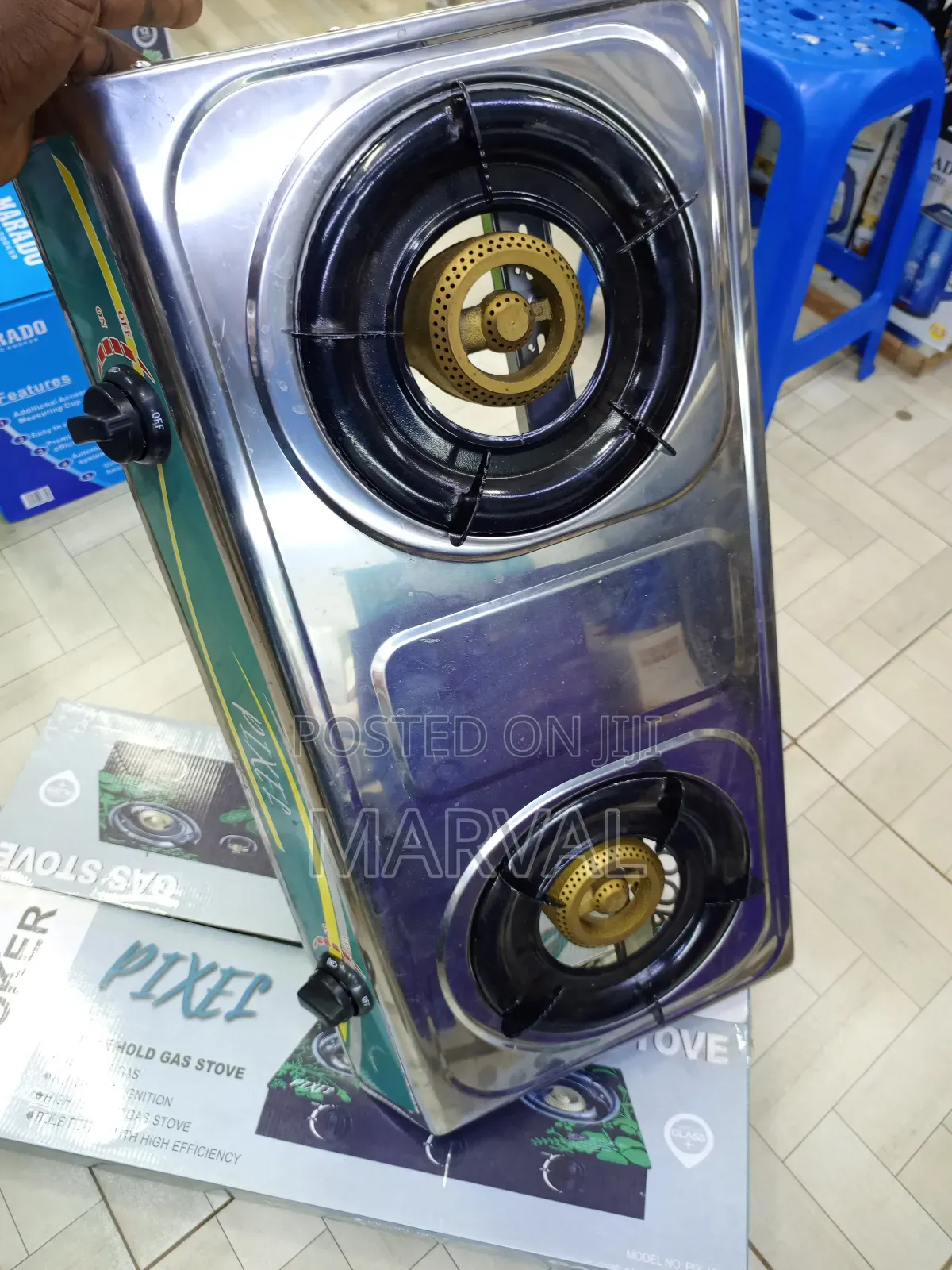 Pixel Double-Burner Gas Stove