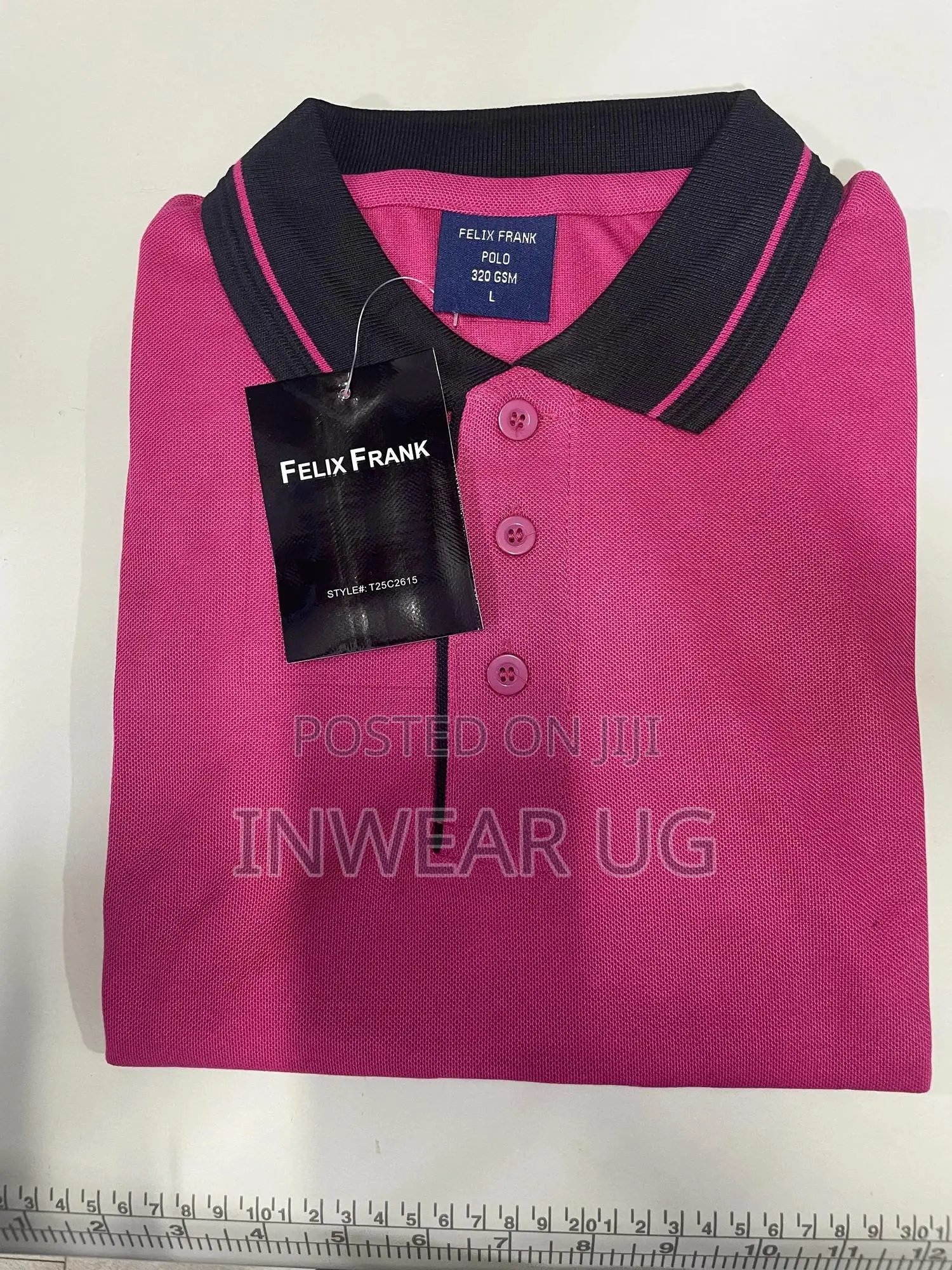 Pink Tshirts With Black Collars