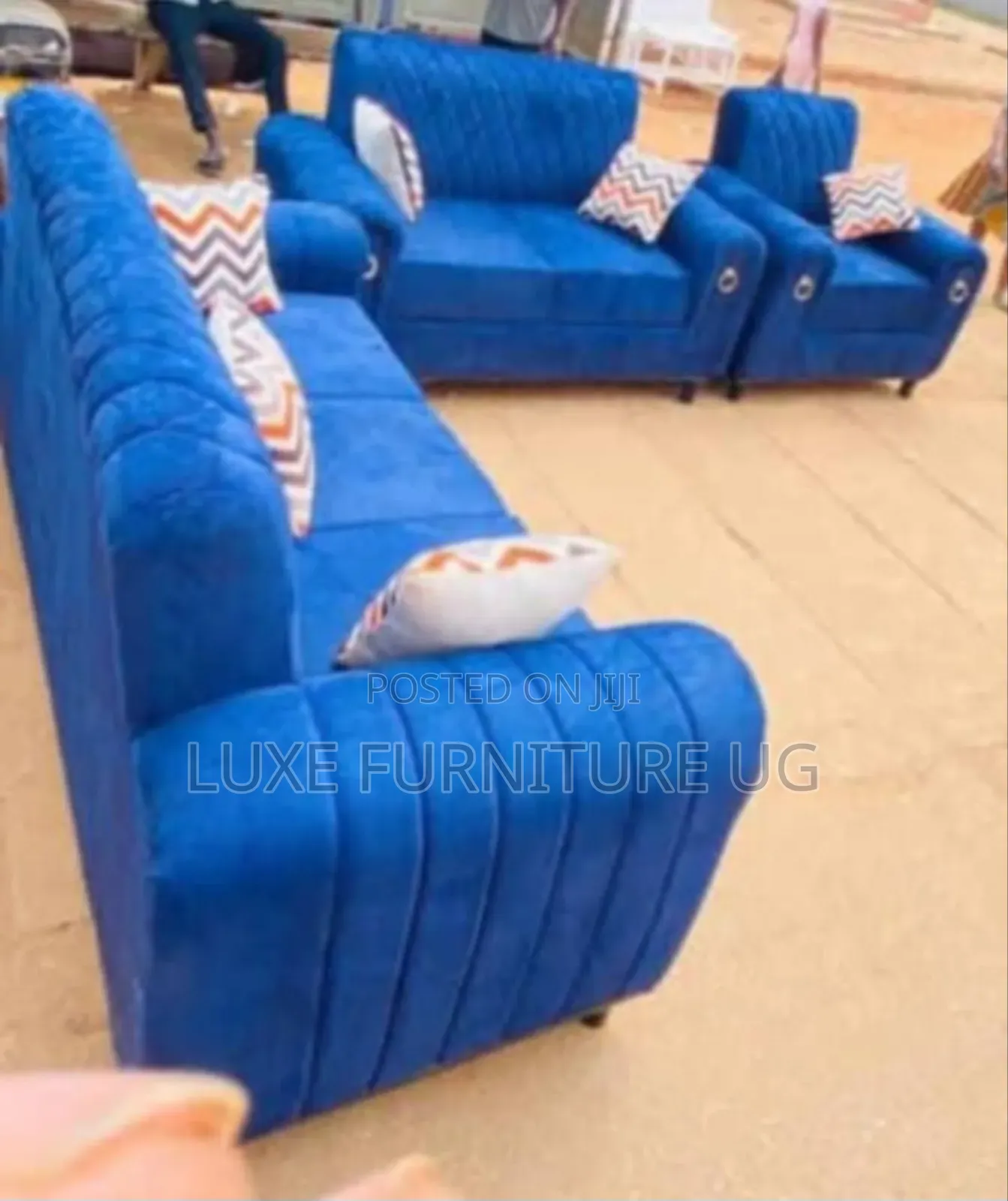 6seater Blue Sofa