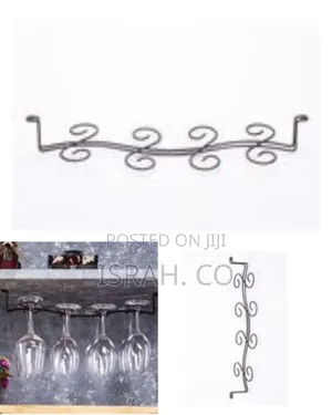 Metal 8 Wine Glasses Rack Storage Organizer