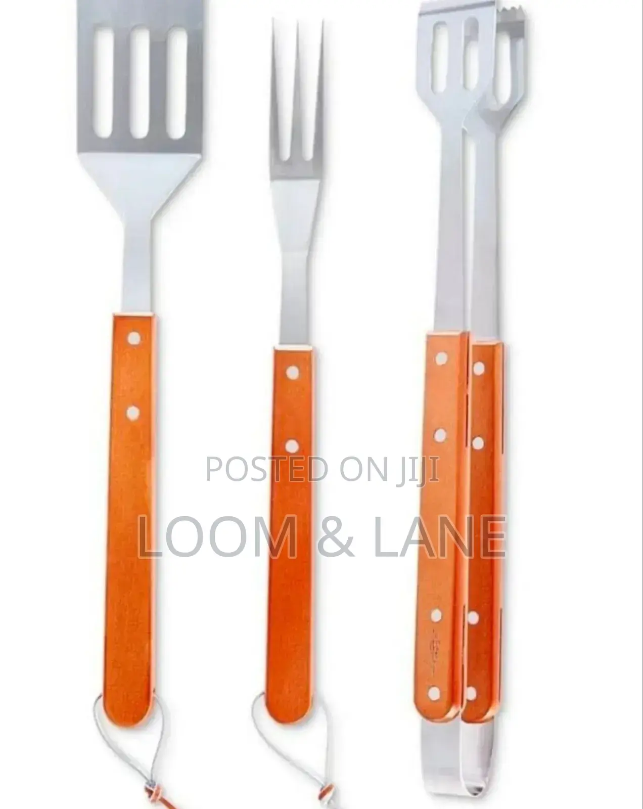 Three-Piece Stainless Steel Barbecue Grilling Tool Set