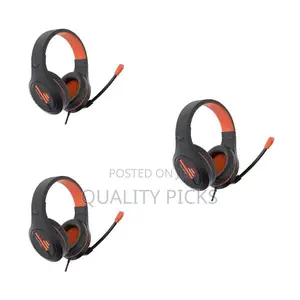 Stereo Wired Gaming Headset in Black and Orange