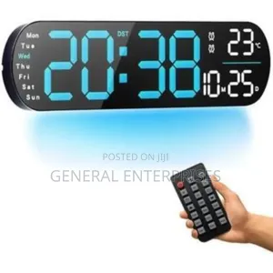 Large Led Digital Wall Clock With a Remote Control.