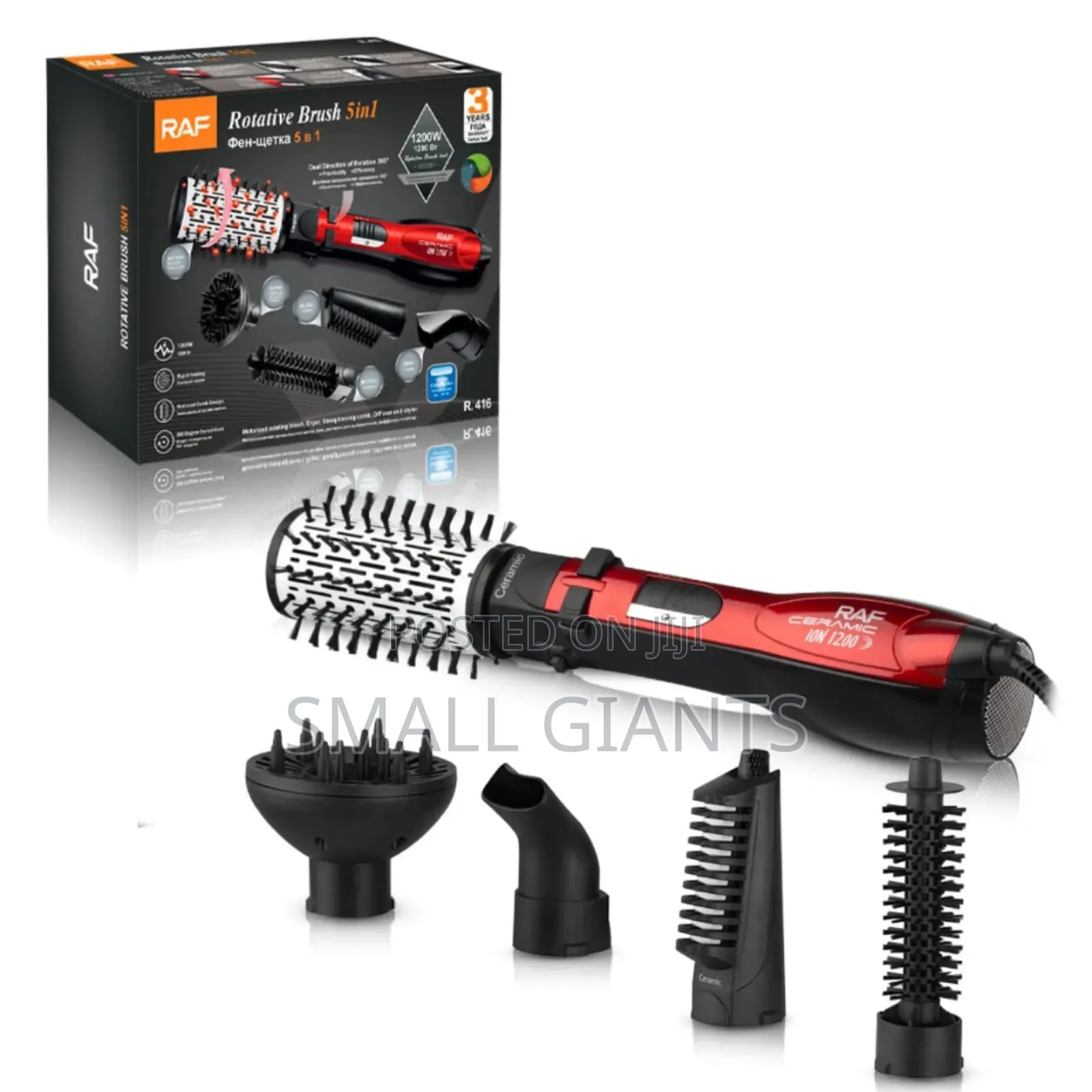 Raf Rotative Brush 5in1 Model R.416 Multifunction Hair Styling Tool.