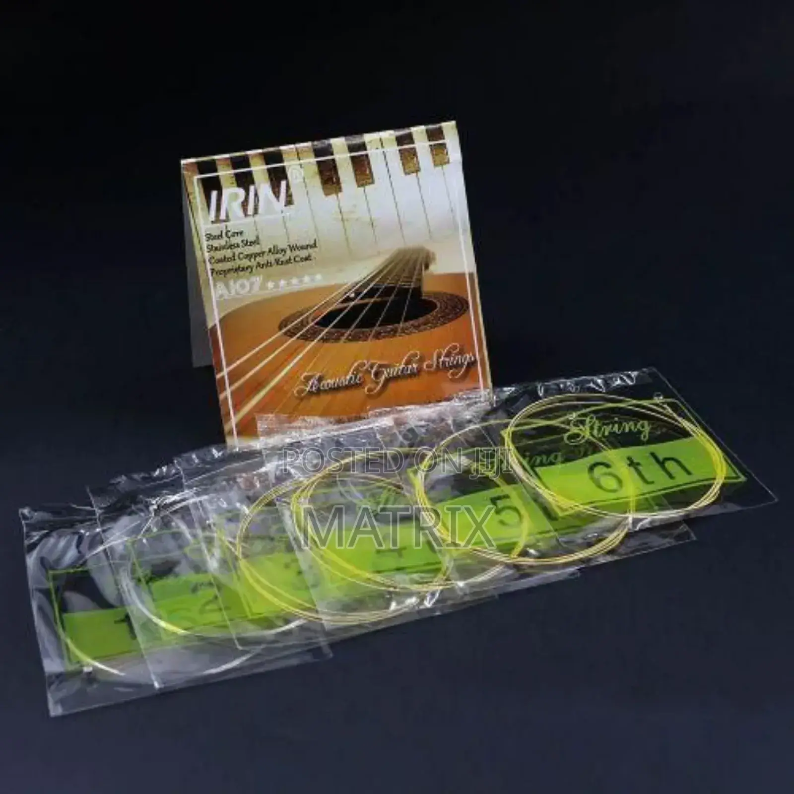 Acoustic Folk Guitar Strings Replacement Full Set - Gold