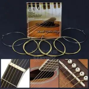 Acoustic Folk Guitar Strings Replacement Full Set - Gold