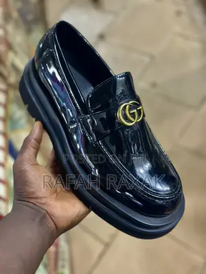 Original Men’S Luxury Gucci Big Sole Shinny Loafers