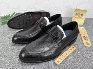Men’S Black Renato Castello Slip-on Leather Loafers
