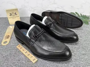 Men’S Black Renato Castello Slip-on Leather Loafers
