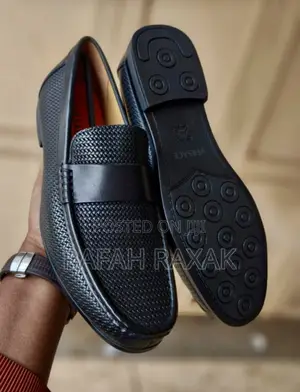 Original Men’S Black Versace Slip-on Leather Loafers