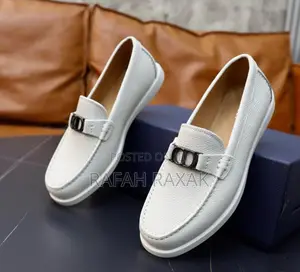 Original Classic White Dior Leather Loafers