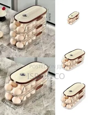 3 Layer Stackable Egg Storage Container for Refrigerator Eggs Holder
