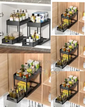 2 Packsof Under Sink Cabinet Organizer, 2 Tier Storage Under