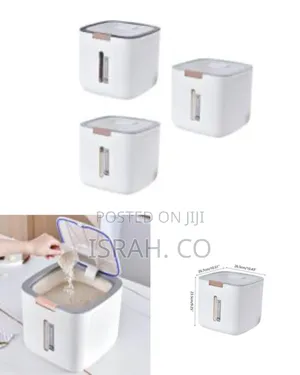 10 Litre Rice Bin Container With Lid Cereal Food Storage Automatic