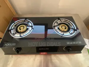 2 Burner Tempered Glass Work Desk Top Gas Stove Cooker Hot Plate-black