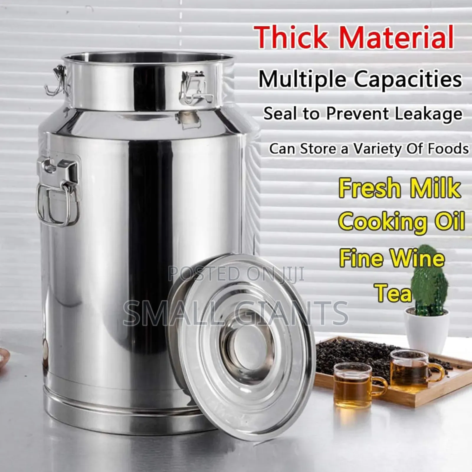 10 Litres Multi Functional Stainless Steel Airtight Milk Can