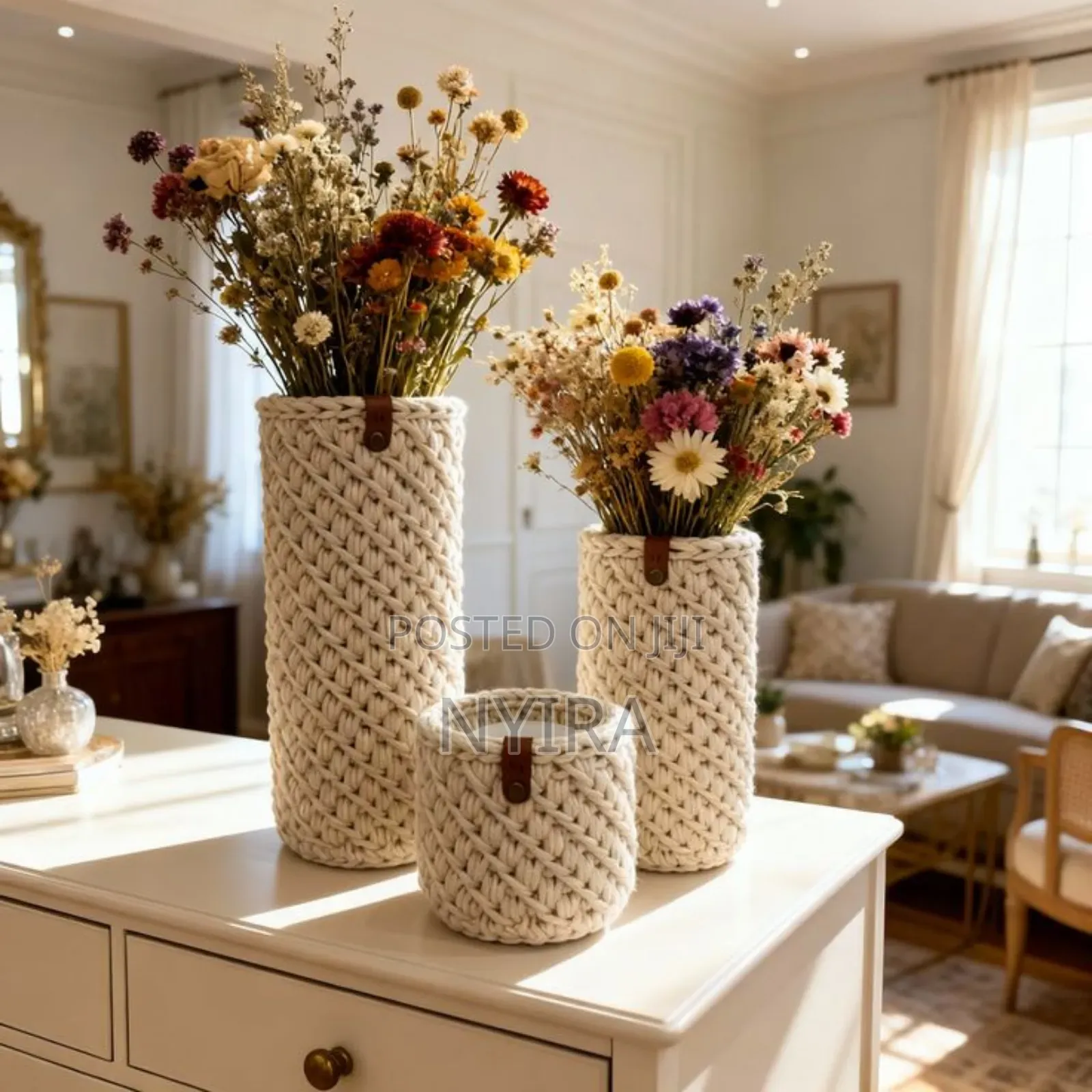 Crochet Flower Bouquet and Home Decor