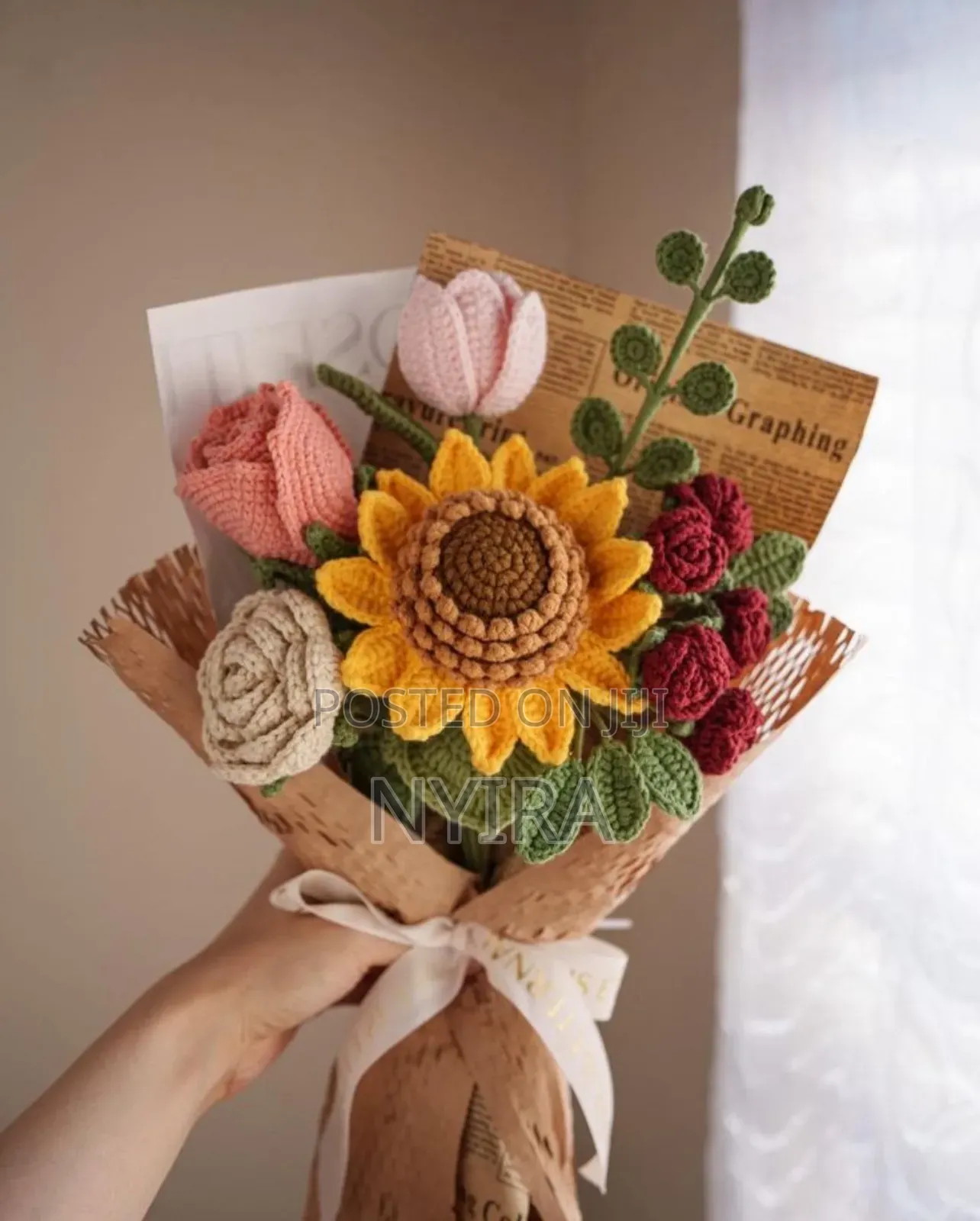 Crochet Flower Bouquet and Home Decor