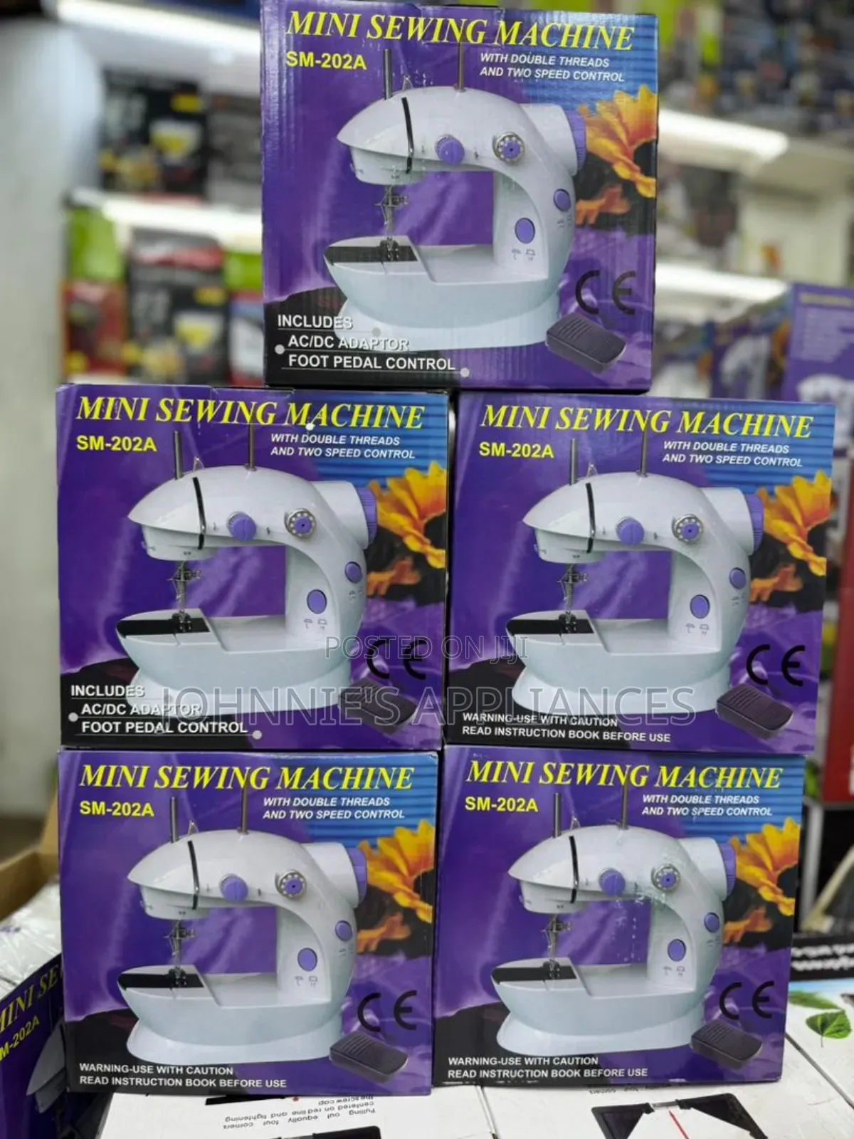 Sm-202a Mini Sewing Machine With Double Thread Two-Speed Control