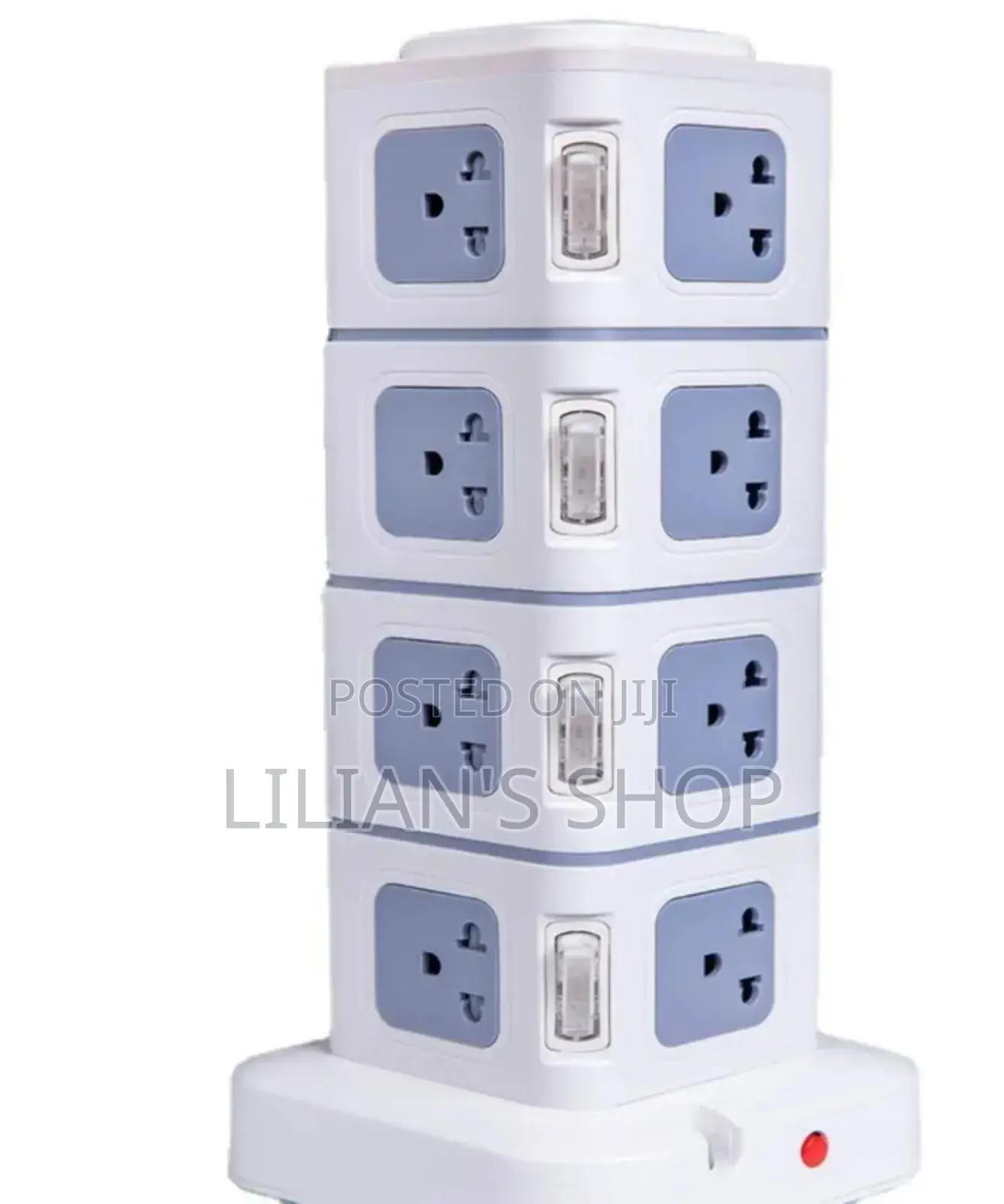 Vertical Tower Extension Lead With Multiple Sockets and Usb Ports.
