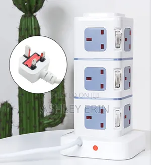 Vertical Tower Extension Lead With Multiple Sockets and Usb Ports.
