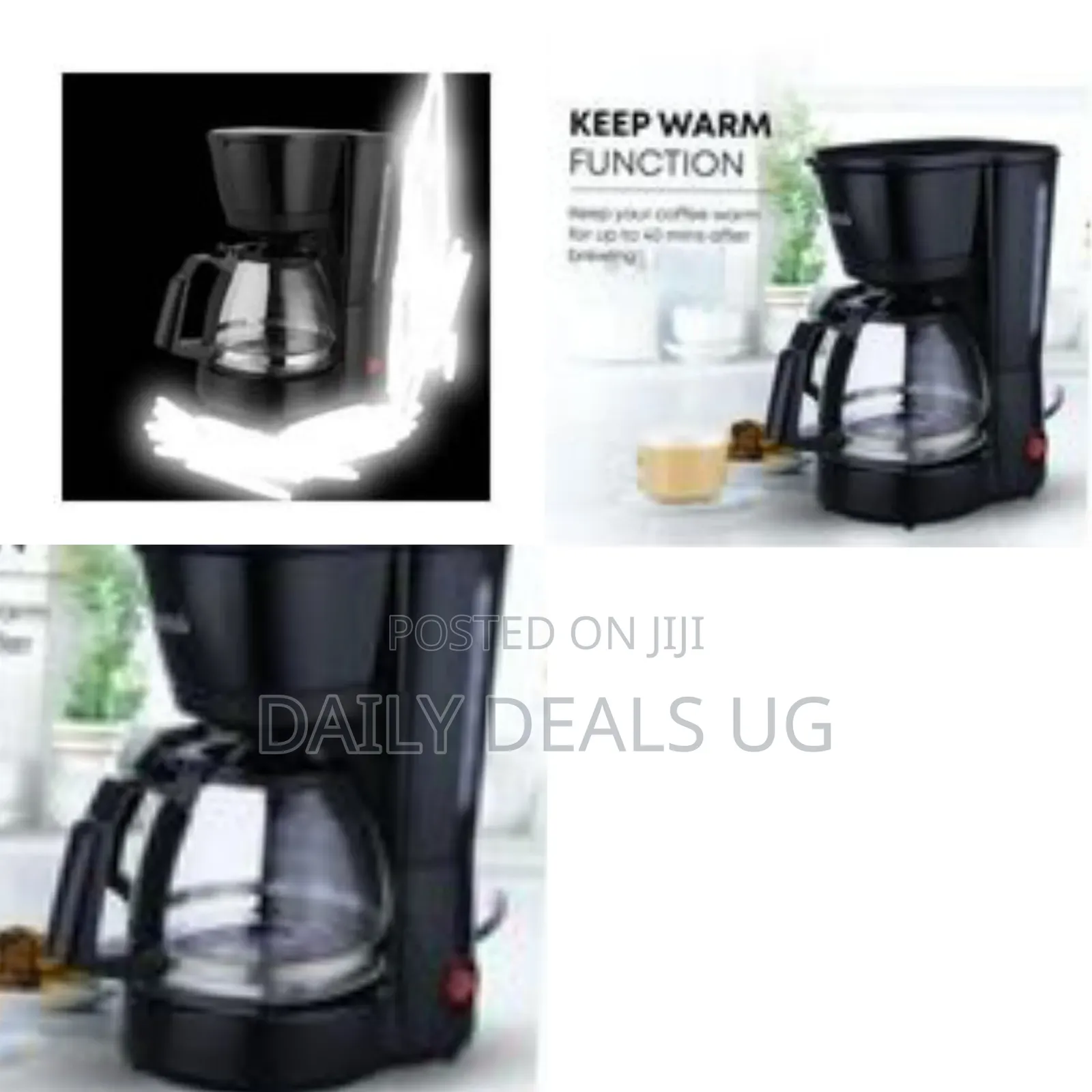 600 Watt 5 Cups Manual Black Coffee Maker