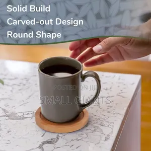 12pcs Premium Natural Wood Bamboo Tabletop Coasters
