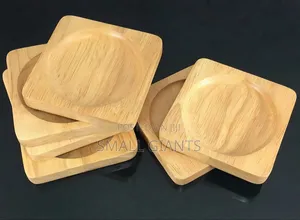 12pcs Premium Natural Wood Bamboo Tabletop Coasters