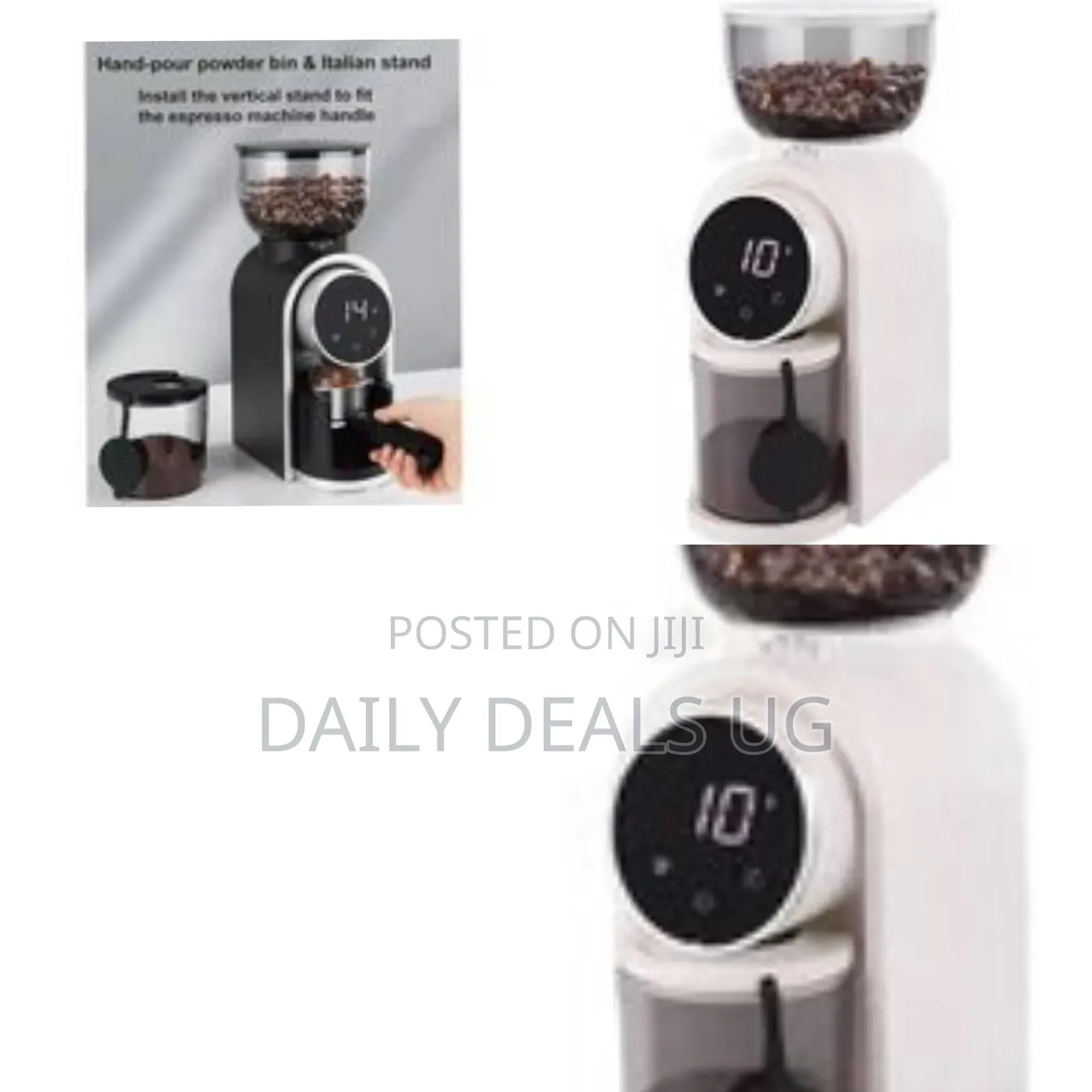 An Electric Conical Burr Coffee Grinder